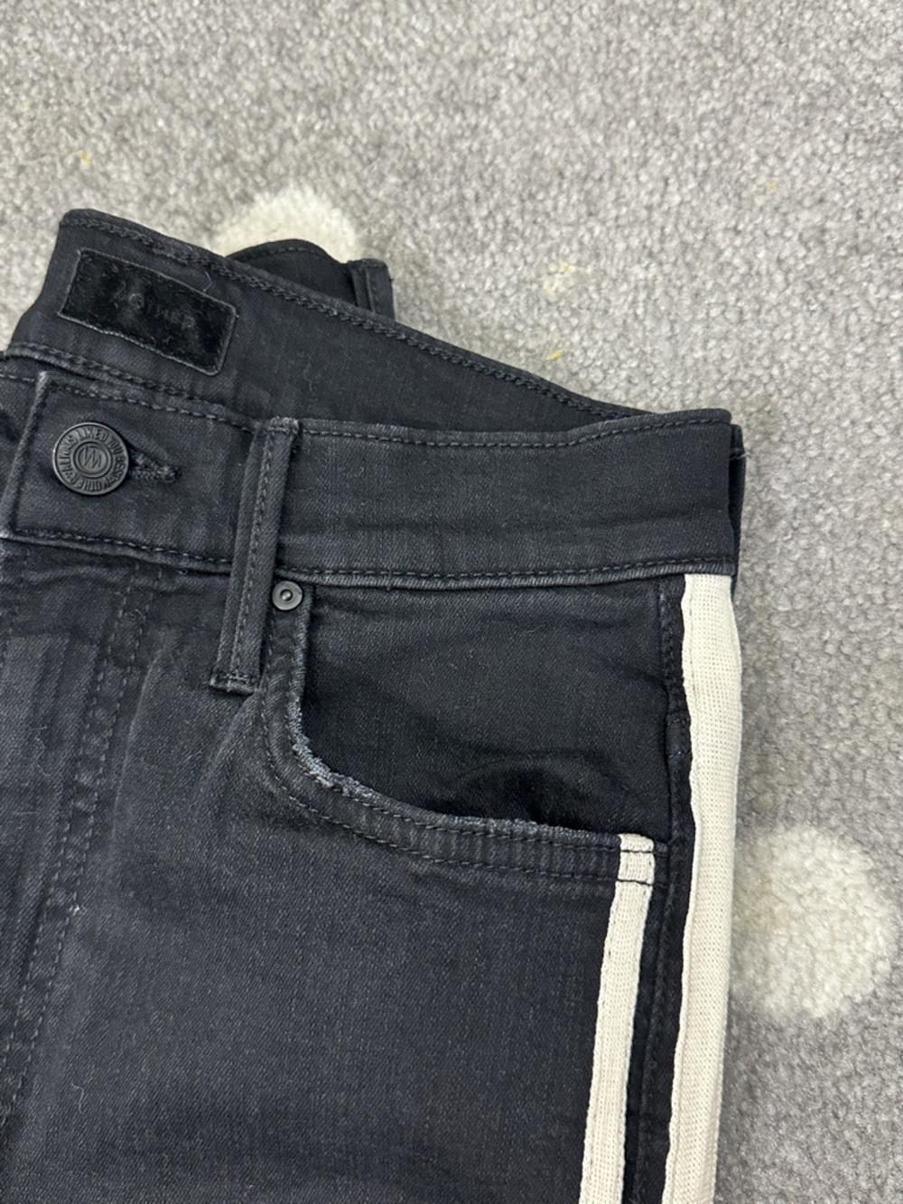 MOTHER insider crop step fray guilty racer denim jeans - Picture 13 of 14